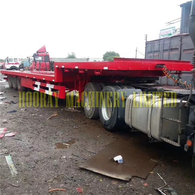 used low flat bed container semi trailer for sale
